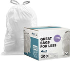 Plasticplace White Drawstring Lavender and Soft Vanilla Scented Garbage Can by Plasticplace