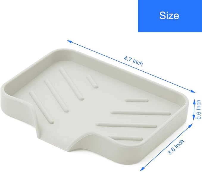 Sponge Holder with Drain Spout, Silicone Sponge Tray - Image 6