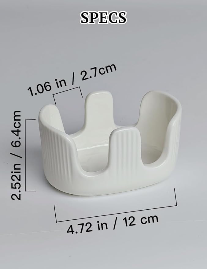 Ceramic Sponge Holder, 2-Slot Dish Sponge Holder - Image 3