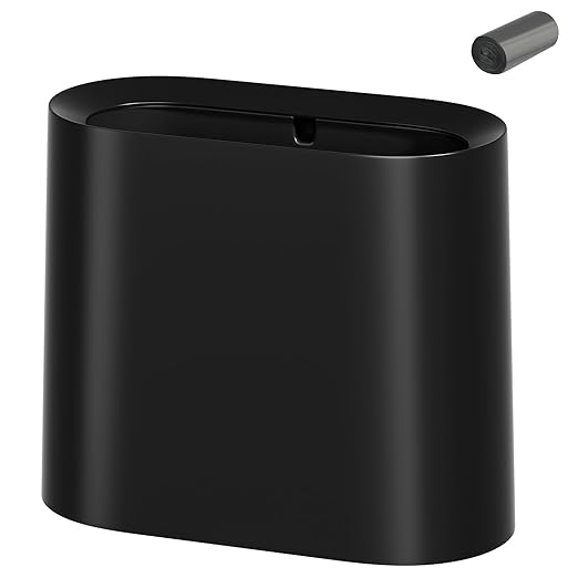 SUBEKYU 2.3 Gal Trash Can for Bathroom, Small Office Garbage Can for Kitchen by SUBEKYU
