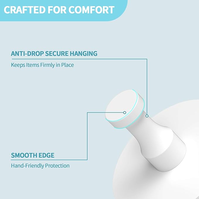 Adhesive Hooks for Walls No Damage 4 PCS, Heavy Duty Aluminum Strong Adhesive - Image 6