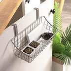 LeleCAT Basket with hook Grid Storage Basket, Hang it behind a door or on a - Image 4