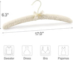 TOPIA HANGER Padded Hangers for Women Clothing, 17-inch Satin Hangers 10 Pack - Image 4