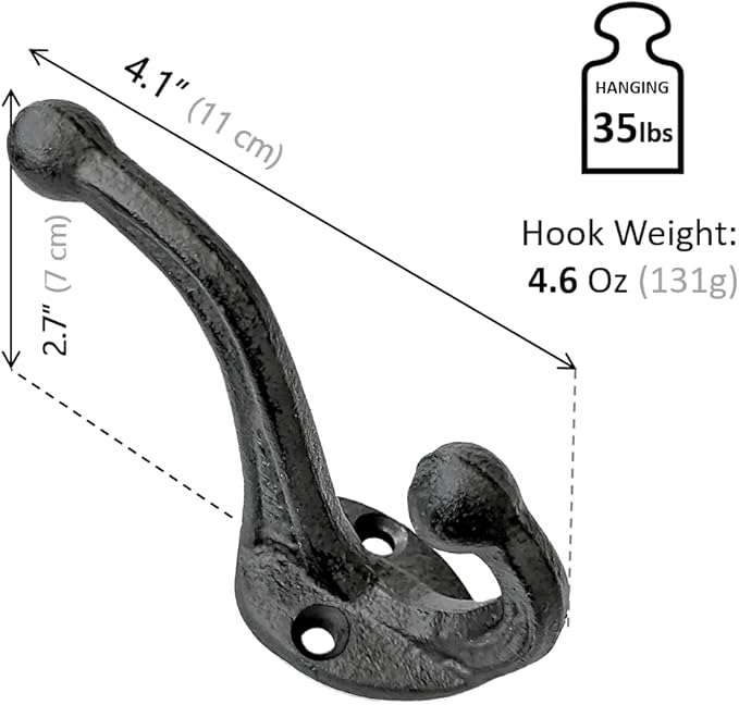Ambipolar 5-Pack Rustic Wall Hooks - Image 2