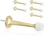 6 Pack Gold Solid Rigid Door Stops by KOVOSCH