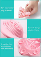 4PCS Drain Hair Catcher Shower Drain Covers Durable Silicone Hair Stopper - Image 6