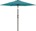 AreShark 7.5FT Patio Umbrella Table Market Umbrella with 6 Sturdy Ribs, Button Tilt/Crank, Heavy-Duty Outdoor Umbrellas for Pool, Deck, Garden and Backyard, Cerulean by Unknown