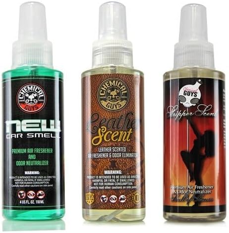 Chemical Guys AIR_301_04 New Car/Leather/Signature Scent Sample Kit, Office & - Image 2