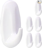 6 Pack Small Utility Hooks, Holds up to 1.5 lb, Damage Free Hanging Hooks by Qjaiune