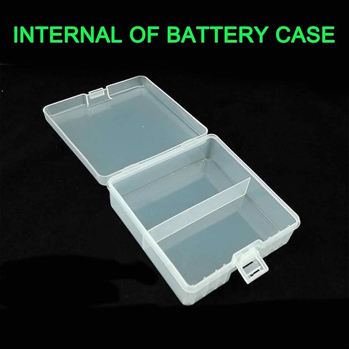 Fielect 100 x AA Battery Storage Case Holder Organizer Box Transparent - Image 7