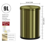 9L/2.4Gal Antique Bronze Bathroom Trash Can, Small Flip Garbage Can - Image 7