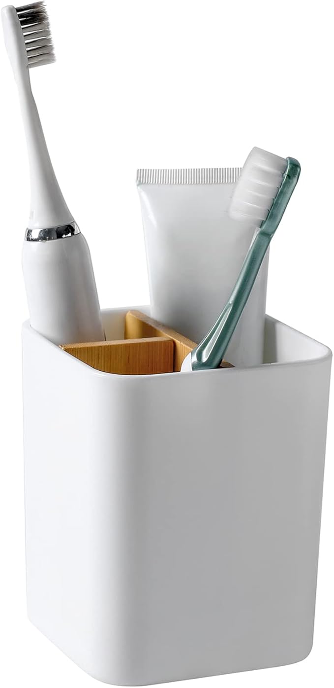 Toothbrush Holder for Bathrooms, 3 Slots Toothbrush and Toothpaste Holder by Heagoale