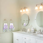 Lavender Hand Towels Set of 2 Lightweight Breathable Purple Floral Bath Towels - Image 7