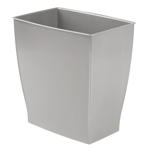 iDesign Small Plastic Bathroom Trash Can, Slim Rectangle Garbage Bin - Image 8