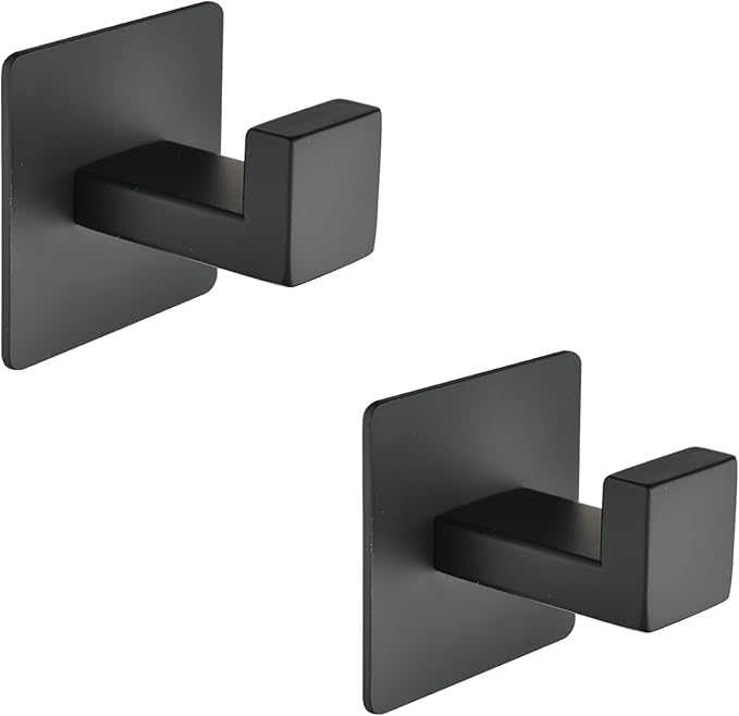 Matte Black Adhesive Hooks, Hats by Linatikou