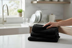 Serafina Home Black Textured Kitchen Hand Dish Towels 100% Cotton Cloth Soft - Image 6