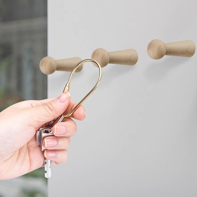 Screw-On Solid Wood Hook Coat Hook Towel Hook Shaker Pegs - Image 5