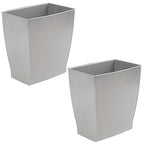 iDesign Small Plastic Bathroom Trash Can, Slim Rectangle Garbage Bin - Image 8