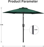 Simple Deluxe 9' Patio Umbrella Outdoor Table Market Yard Umbrella with Push Button Tilt/Crank - Image 2