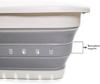 SAMMART 41L Collapsible 3 Handled Plastic Laundry Basket - Image 4