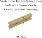 HAHIYO Wooden Clothes Pins Clothespins Mini Do NOT Fall Apart 1 inches Length - Image 5