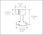 QCAA Solid Brass Door Stop, US10B ORB Oil Rubbed Bronze, Made in Taiwan - Image 2
