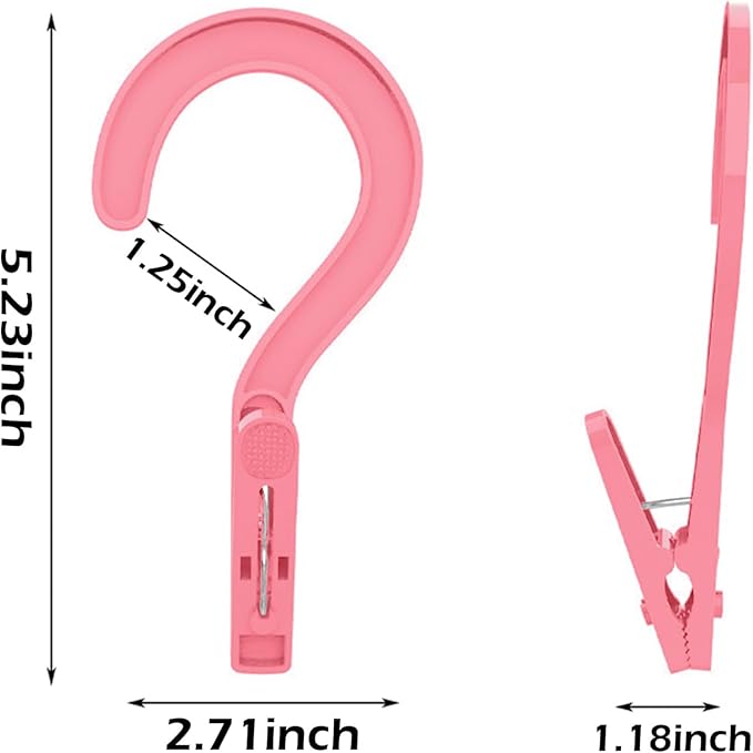 24pcs Laundry Hooks Clip Plastic Clothes Hangers Pins Super Strong Hanger Clips - Image 2