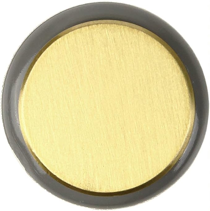 Modern Cylindrical Door Stop – Satin Brass Floor Rubber Bumper - Image 7