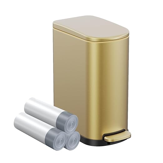 2.6 Gallon Slim Bathroom Trash Can by ksskss