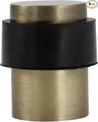 KHTUMEWARE 4 Pack 1-1/2 in Floor Door Stopper, Antique Bronze Brushed Door Stop by khtumeware