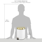 mDesign Pedal Bin — Metal Waste Bin - Image 5
