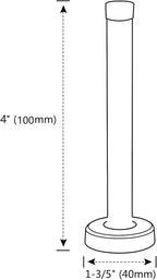 Door Stops, 4 Inch Long Door Stopper Wall Mounted, Stainless Steel, Brushed - Image 2