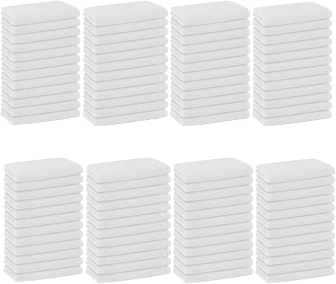 Basic Hand Towels 16x26 Inches – Bulk Pack of 96 – White Color – Soft and by TEXTILA