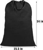 Cotton Canvas Laundry Bag with Handles & Drawstring Straps, Heavy Duty Extra - Image 4