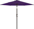 AreShark 7.5FT Patio Umbrella Table Market Umbrella with 6 Sturdy Ribs, Button Tilt/Crank, Heavy-Duty Outdoor Umbrellas for Pool, Deck, Garden and Backyard, Purple by Unknown
