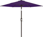 AreShark 7.5FT Patio Umbrella Table Market Umbrella with 6 Sturdy Ribs, Button Tilt/Crank, Heavy-Duty Outdoor Umbrellas for Pool, Deck, Garden and Backyard, Purple by Unknown