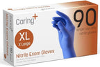 Caring Nitrile Exam Gloves, Powder-Free, Disposable Gloves by Caring