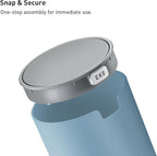 EKO Mini Desk Trash Can with Swing-Top Lid 0.4 Gallon Small Table Round - Image 8