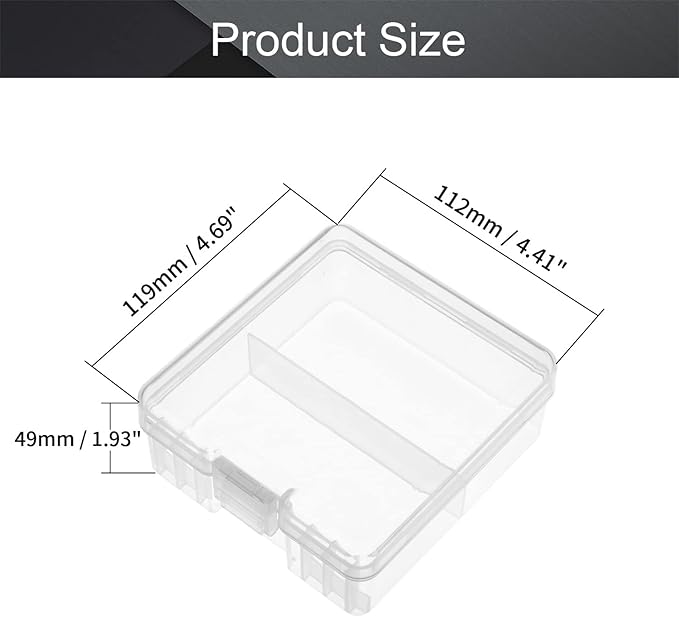 Fielect 100 x AAA Battery Storage Case Holder Organizer Box Transparent - Image 2