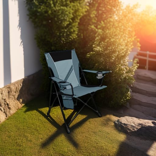 Kijaro Portable Camping Chairs - Enjoy the Outdoors with a Versatile Folding Sports Chair for Outdoor & Lawn - Dual Lock Feature Locks Position – Hallet Peak Gray - Image 8