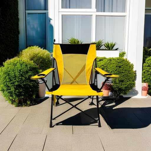 Kijaro Dual Lock Portable Camping Chairs - Versatile Outdoor Folding Sports & Lawn Chair - Locks Position Izamal Yellow - Image 5