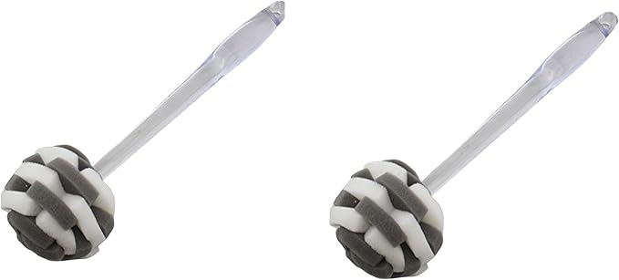 Glass Sponge Dish Brush with Handle – 11.5" Puff Head Kitchen Cleaning Brush by DependableIndustries