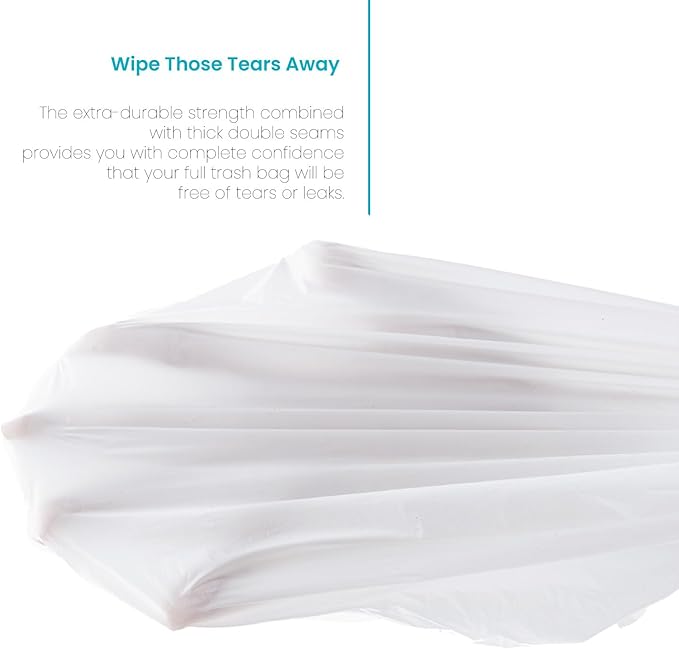Home Zone Living 2-Pack 8 Gallon Kitchen Trash Bags - Image 3