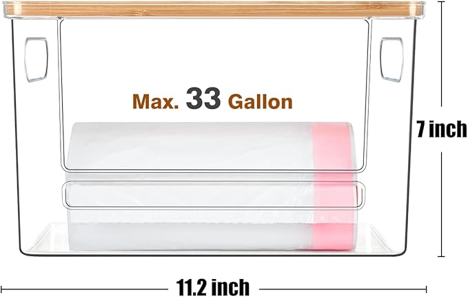Trash Bag Dispenser 2 Pack, Acrylic Garbage Bags Dispenser - Image 8