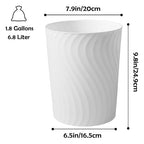 YGJT Small Trash Can, 6 Pack 1.8 Gallons Bathroom Trash Can, Slim Waste Basket - Image 6