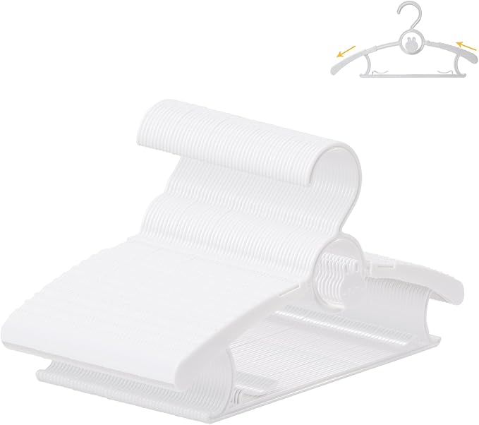 50 Pack Baby Hangers, Non-Slip Kids Hanger, Space Saving Plastic Hangers by YeJieYJ