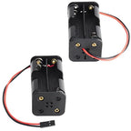 4 Cell 6V AA Battery Holder Case Cover Storage Box w/ 2P FUT J Plug Connector - Image 2