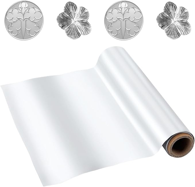 BEUNITONE Embossing Foil, 6 Meter Heavy Duty Silver Foil Roll 0.07 mm Thick by BEUNITONE