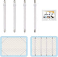 4Pcs Adjustable Bed Sheet Straps Clips, Elastic Mattress Sheet Fasteners Holder by QoeCycth