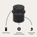 Mega Handles Square Floor Door Stopper, Quickly Installed Wall Protector Stopper - Image 3